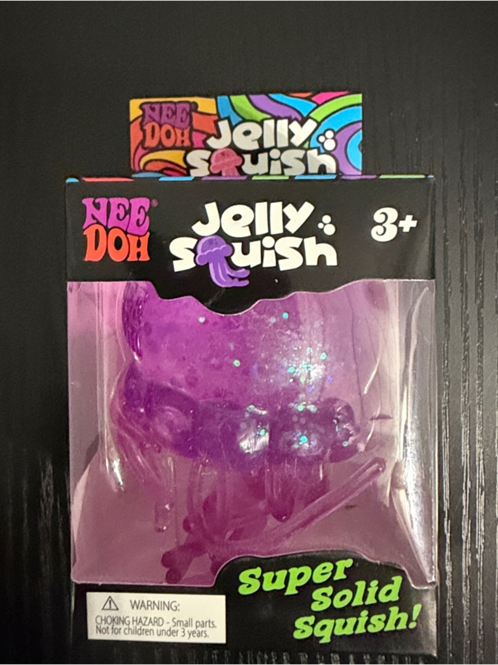 NeeDoh Jelly Squish Purple Super Solid Squish Toy